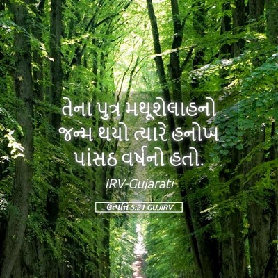 Picture 05 - ઉત્પત્તિ 5:21 GUJIRV - તેના પુત્ર - Bible Verse Picture