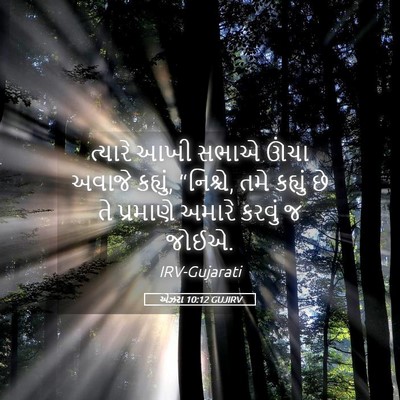 Picture 05 - એઝરા 10:12 GUJIRV - ત્યારે આખી સભાએ - Bible Verse Picture