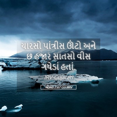 Picture 05 - એઝરા 2:67 GUJIRV - ચારસો પાંત્રીસ - Bible Verse Picture