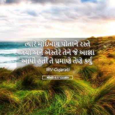 Picture 05 - એસ્તેર 4:17 GUJIRV - ત્યારે મોર્દખાય - Bible Verse Picture