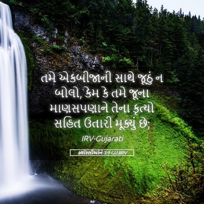 Picture 05 - ક્લોસ્સીઓને 3:9 GUJIRV - તમે એકબીજાની સાથે - Bible Verse Picture