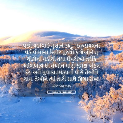 Picture 05 - ગણના 11:16 GUJIRV - પછી યહોવાહે - Bible Verse Picture
