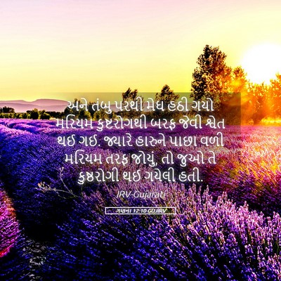 Picture 05 - ગણના 12:10 GUJIRV - અને તંબુ પરથી મેઘ - Bible Verse Picture