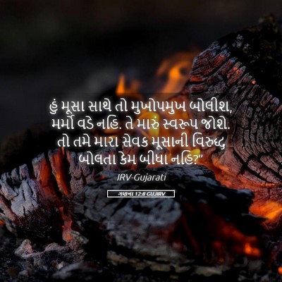 Picture 05 - ગણના 12:8 GUJIRV - હું મૂસા સાથે તો - Bible Verse Picture