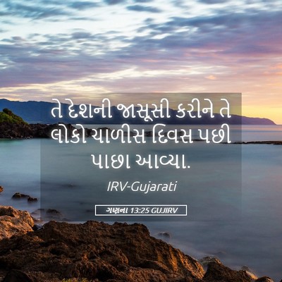 Picture 05 - ગણના 13:25 GUJIRV - તે દેશની જાસૂસી - Bible Verse Picture