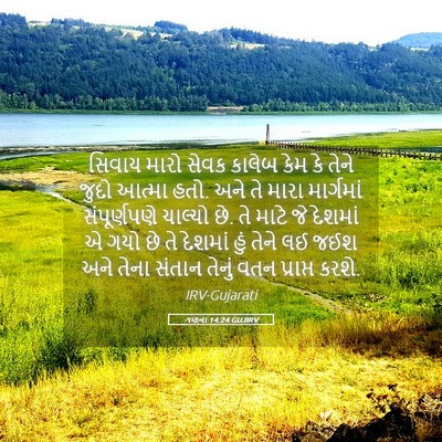Picture 05 - ગણના 14:24 GUJIRV - સિવાય મારો સેવક - Bible Verse Picture