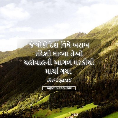 Picture 05 - ગણના 14:37 GUJIRV - જે લોકો દેશ વિષે - Bible Verse Picture