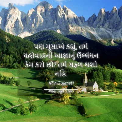 Picture 05 - ગણના 14:41 GUJIRV - પણ મૂસાએ કહ્યું, - Bible Verse Picture