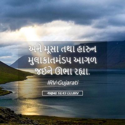 Picture 05 - ગણના 16:43 GUJIRV - અને મૂસા તથા હારુન - Bible Verse Picture
