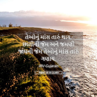Picture 05 - ગણના 18:18 GUJIRV - તેઓનું માંસ તારું - Bible Verse Picture