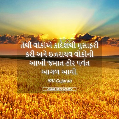 Picture 05 - ગણના 20:22 GUJIRV - તેથી લોકોએ - Bible Verse Picture
