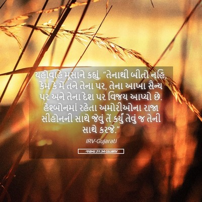 Picture 05 - ગણના 21:34 GUJIRV - યહોવાહે મૂસાને - Bible Verse Picture
