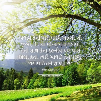 Picture 05 - ગણના 23:17 GUJIRV - બલામ તેની પાસે - Bible Verse Picture