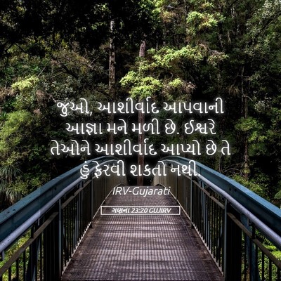 Picture 05 - ગણના 23:20 GUJIRV - જુઓ, આશીર્વાદ - Bible Verse Picture