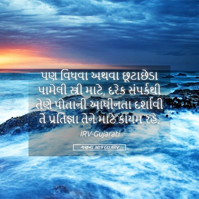 Picture 05 - ગણના 30:9 GUJIRV - પણ વિધવા અથવા - Bible Verse Picture