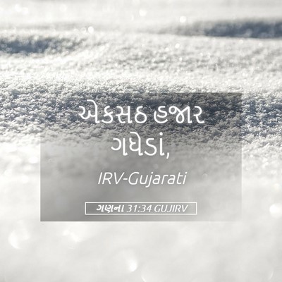 Picture 05 - ગણના 31:34 GUJIRV - એકસઠ હજાર - Bible Verse Picture