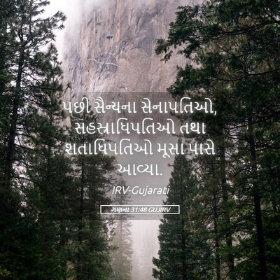 Picture 05 - ગણના 31:48 GUJIRV - પછી સૈન્યના - Bible Verse Picture