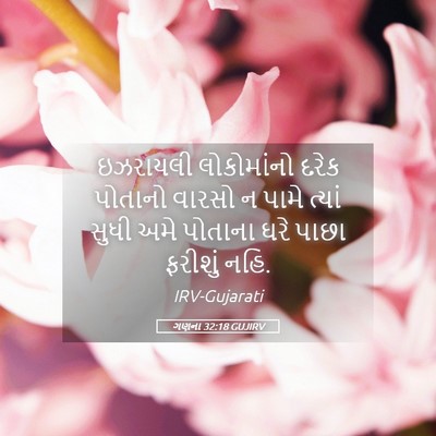 Picture 05 - ગણના 32:18 GUJIRV - ઇઝરાયલી લોકોમાંનો - Bible Verse Picture