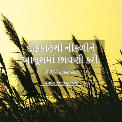 Picture 05 - ગણના 33:13 GUJIRV - દોફકાહથી નીકળીને - Bible Verse Picture