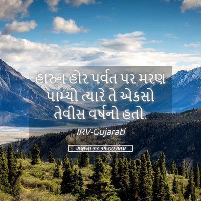 Picture 05 - ગણના 33:39 GUJIRV - હારુન હોર પર્વત પર - Bible Verse Picture