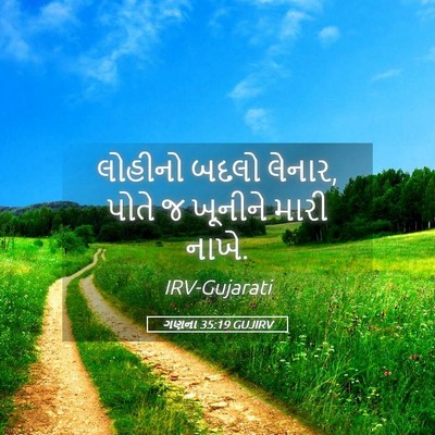 Picture 05 - ગણના 35:19 GUJIRV - લોહીનો બદલો લેનાર, - Bible Verse Picture
