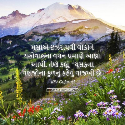 Picture 05 - ગણના 36:5 GUJIRV - મૂસાએ ઇઝરાયલી - Bible Verse Picture