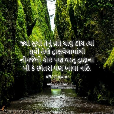 Picture 05 - ગણના 6:4 GUJIRV - જ્યાં સુધી તેનું - Bible Verse Picture