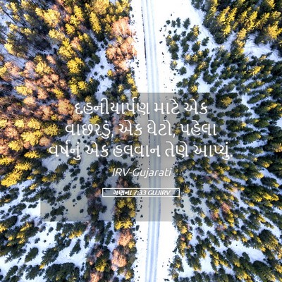 Picture 05 - ગણના 7:33 GUJIRV - દહનીયાર્પણ માટે - Bible Verse Picture