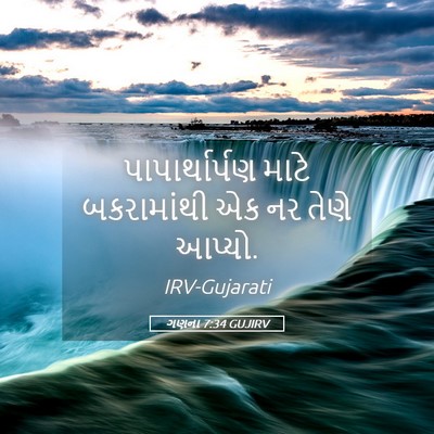 Picture 05 - ગણના 7:34 GUJIRV - પાપાર્થાર્પણ માટે - Bible Verse Picture