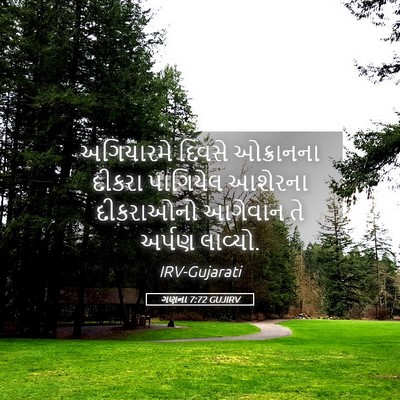 Picture 05 - ગણના 7:72 GUJIRV - અગિયારમે દિવસે - Bible Verse Picture