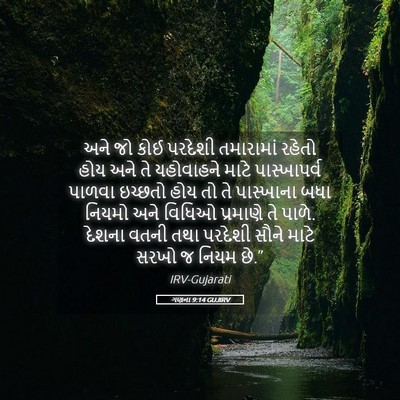 Picture 05 - ગણના 9:14 GUJIRV - અને જો કોઈ પરદેશી - Bible Verse Picture