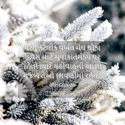 Picture 05 - ગણના 9:20 GUJIRV - પરંતુ કેટલીક વખત - Bible Verse Picture