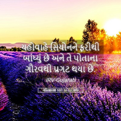 Picture 05 - ગીતશાસ્ત્ર 102:16 GUJIRV - યહોવાહે સિયોનને - Bible Verse Picture