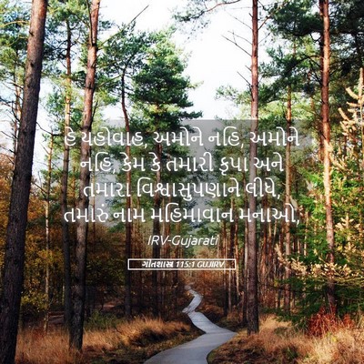Picture 05 - ગીતશાસ્ત્ર 115:1 GUJIRV - હે યહોવાહ, અમોને - Bible Verse Picture