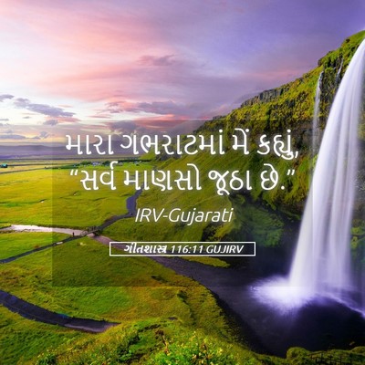 Picture 05 - ગીતશાસ્ત્ર 116:11 GUJIRV - મારા ગભરાટમાં મેં - Bible Verse Picture