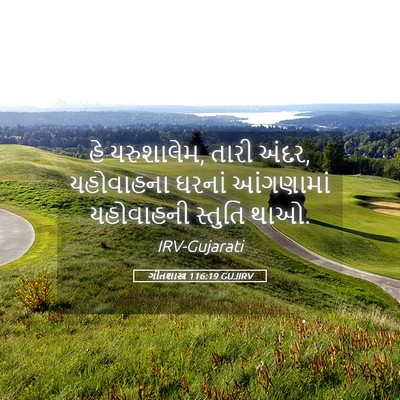 Picture 05 - ગીતશાસ્ત્ર 116:19 GUJIRV - હે યરુશાલેમ, તારી - Bible Verse Picture