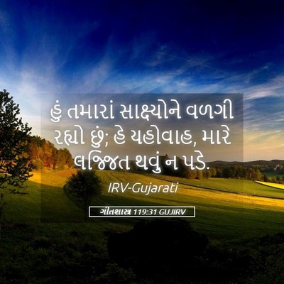 Picture 05 - ગીતશાસ્ત્ર 119:31 GUJIRV - હું તમારાં - Bible Verse Picture
