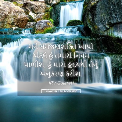 Picture 05 - ગીતશાસ્ત્ર 119:34 GUJIRV - મને સમજણશક્તિ આપો - Bible Verse Picture
