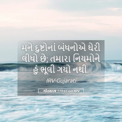 Picture 05 - ગીતશાસ્ત્ર 119:61 GUJIRV - મને દુષ્ટોનાં - Bible Verse Picture
