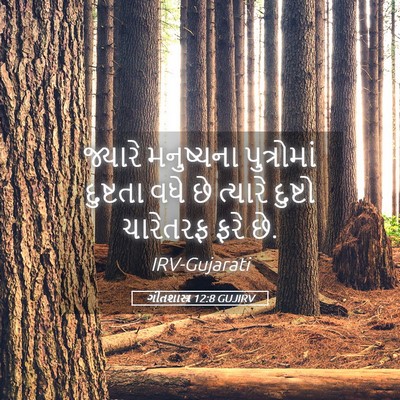 Picture 05 - ગીતશાસ્ત્ર 12:8 GUJIRV - જ્યારે મનુષ્યના - Bible Verse Picture