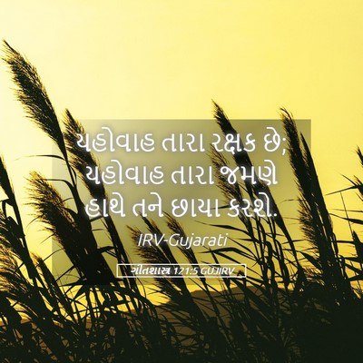 Picture 05 - ગીતશાસ્ત્ર 121:5 GUJIRV - યહોવાહ તારા રક્ષક - Bible Verse Picture