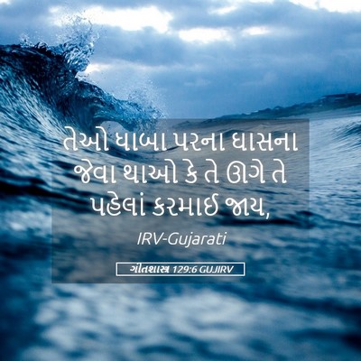 Picture 05 - ગીતશાસ્ત્ર 129:6 GUJIRV - તેઓ ધાબા પરના - Bible Verse Picture