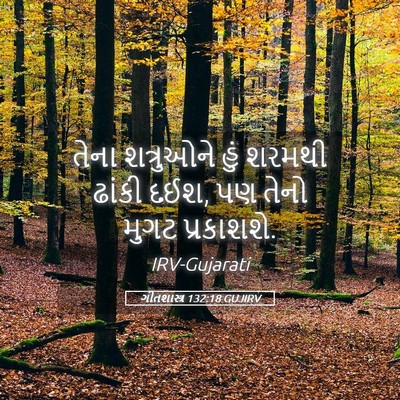 Picture 05 - ગીતશાસ્ત્ર 132:18 GUJIRV - તેના શત્રુઓને હું - Bible Verse Picture
