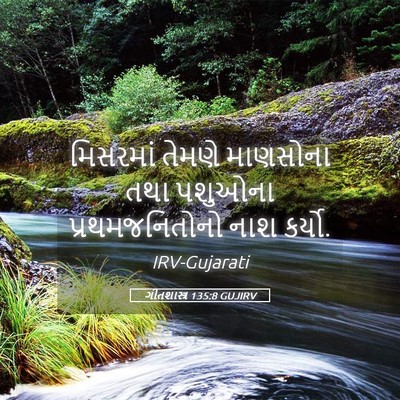 Picture 05 - ગીતશાસ્ત્ર 135:8 GUJIRV - મિસરમાં તેમણે - Bible Verse Picture