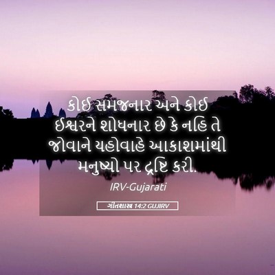 Picture 05 - ગીતશાસ્ત્ર 14:2 GUJIRV - કોઈ સમજનાર અને કોઈ - Bible Verse Picture