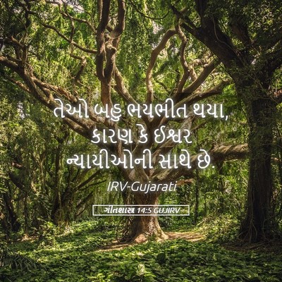 Picture 05 - ગીતશાસ્ત્ર 14:5 GUJIRV - તેઓ બહુ ભયભીત થયા, - Bible Verse Picture