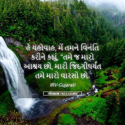 Picture 05 - ગીતશાસ્ત્ર 142:5 GUJIRV - હે યહોવાહ, મેં તમને - Bible Verse Picture