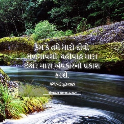 Picture 05 - ગીતશાસ્ત્ર 18:28 GUJIRV - કેમ કે તમે મારો - Bible Verse Picture