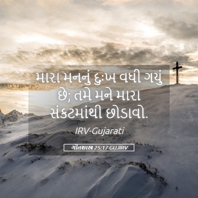 Picture 05 - ગીતશાસ્ત્ર 25:17 GUJIRV - મારા મનનું દુઃખ - Bible Verse Picture