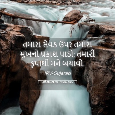 Picture 05 - ગીતશાસ્ત્ર 31:16 GUJIRV - તમારા સેવક ઉપર - Bible Verse Picture